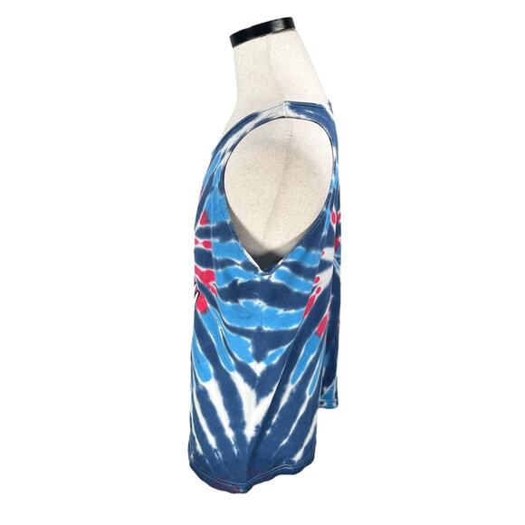 The Wonder Years Punk Band Tank Top Mens Medium Blue Tie Dye Sleeveless Pullover - Picture 3 of 7